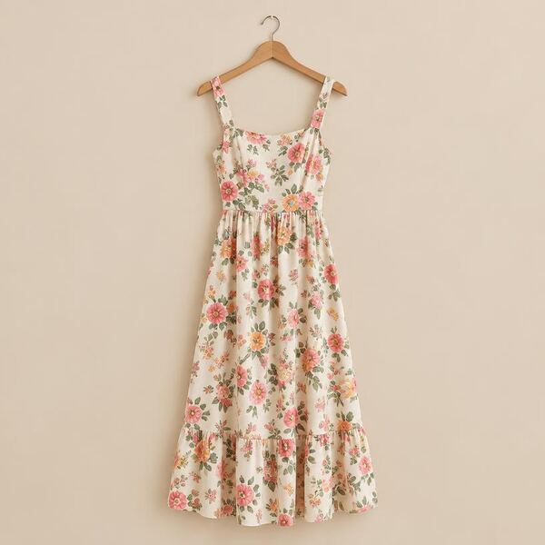 Vestido midi floral